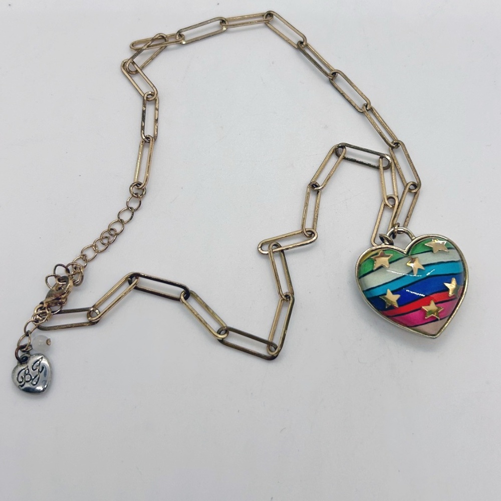 betsey Johnson Rainbow Heart Pendant Necklace - Picture 2 of 5